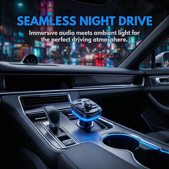 Bluetooth 5.3 Car Adapter Charger, Wireless FM Bluetooth Transmitter