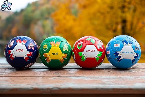 Miniatura 3 de Soccer Ball World Cup 2022, Mini Size 2 Skills Ball, Leather Game Ball, Indoor & Outdoor, Kids, Adults, Collector & Game Quality