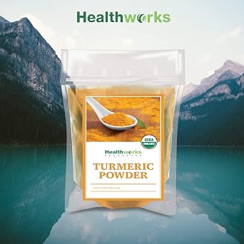 Healthworks Superfoods Organic Turmeric Powder 1 lb Ground Curcumin Non-GMO