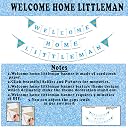 Party Propz Blue Theme Welcome Home Bby Decoration - 54Pcs Combo Baby Boy Welcome Home Decoration Kit, Cutouts for Decoration with Banner, Blue Balloons and Fringe Curtain gallery image