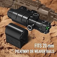 Vista 5 de Pinty Hunting Rifle Green Laser Sight Dot Scope Adjustable with Mounts