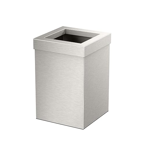 Gatco 1914, Cesta de basura cuadrada moderna, níquel satinado