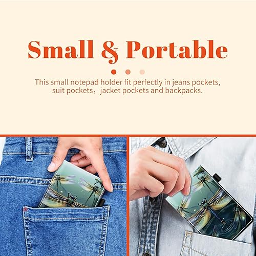 Miniatura 52 de Juego de 4 soportes para bloc de notas de tamaño de bolsillo, de piel sintética, mini bloc de notas con 2 bloc de notas pequeños y lápiz capacitivo