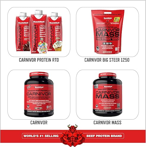 Miniatura 5 de MuscleMeds Carnivor Shred - Aislamiento de proteína de carne hidrolizada para quemar grasa, 0 lactosa, 0 azúcar, 0 grasas, caramelo de vainilla, 4