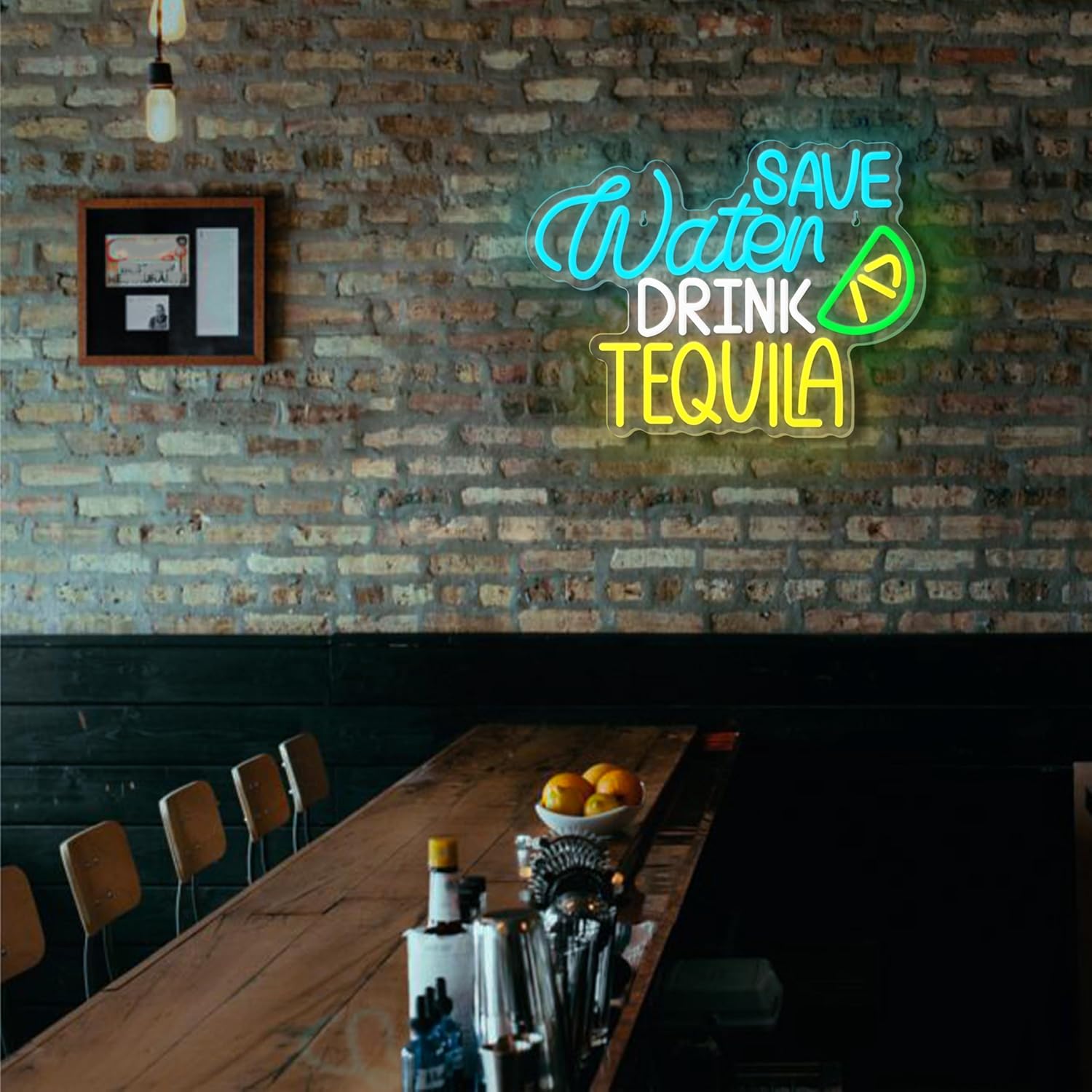 Save Water Drink Tequila Neon Sign Dimmable Tequila Party Led Neon Sign Bar Neon Light up Sign for Home Beer Bar Bedroom Restaurant Man Cave Bistro Club Party Decorations Christmas Birthday Gift - Image 7