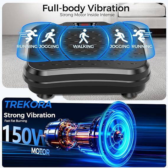 Vibration Plate Exercise Machine for Lymphatic Drainage & Weight Loss Shake Plate Full Body Vibration Platform Machine Workout Equipment Home Gym Fitness Equipment for Men and Women