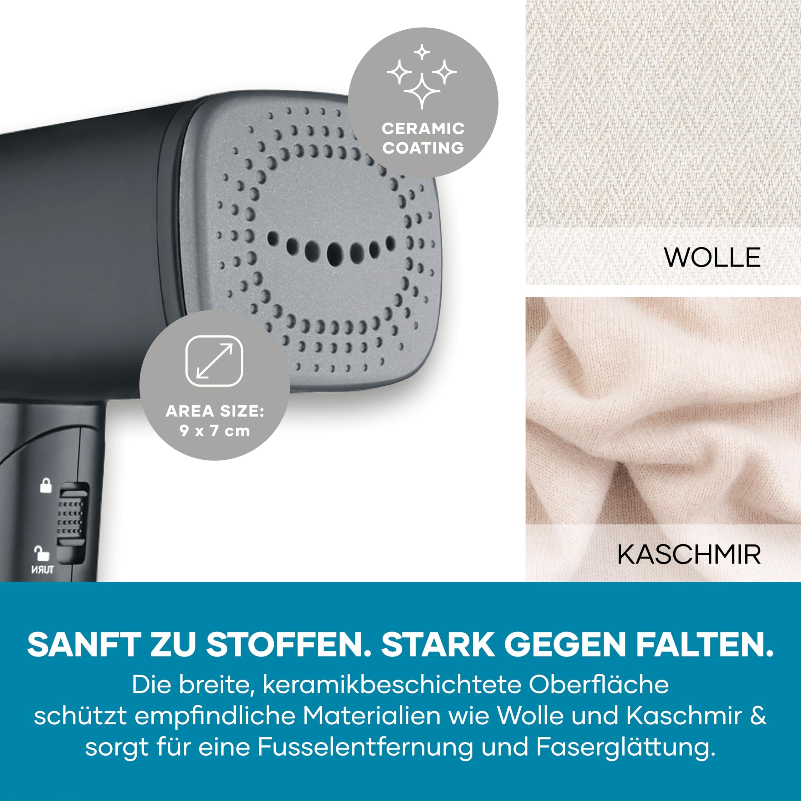 SEVERIN- Défroisseur Vapeur Portable – Steamer Compact et Pliable - Défroisseur vertical de voyage pour vêtements et textiles - Réservoir d’eau 130 ml – 1400 W – Noir mat, DG 3282