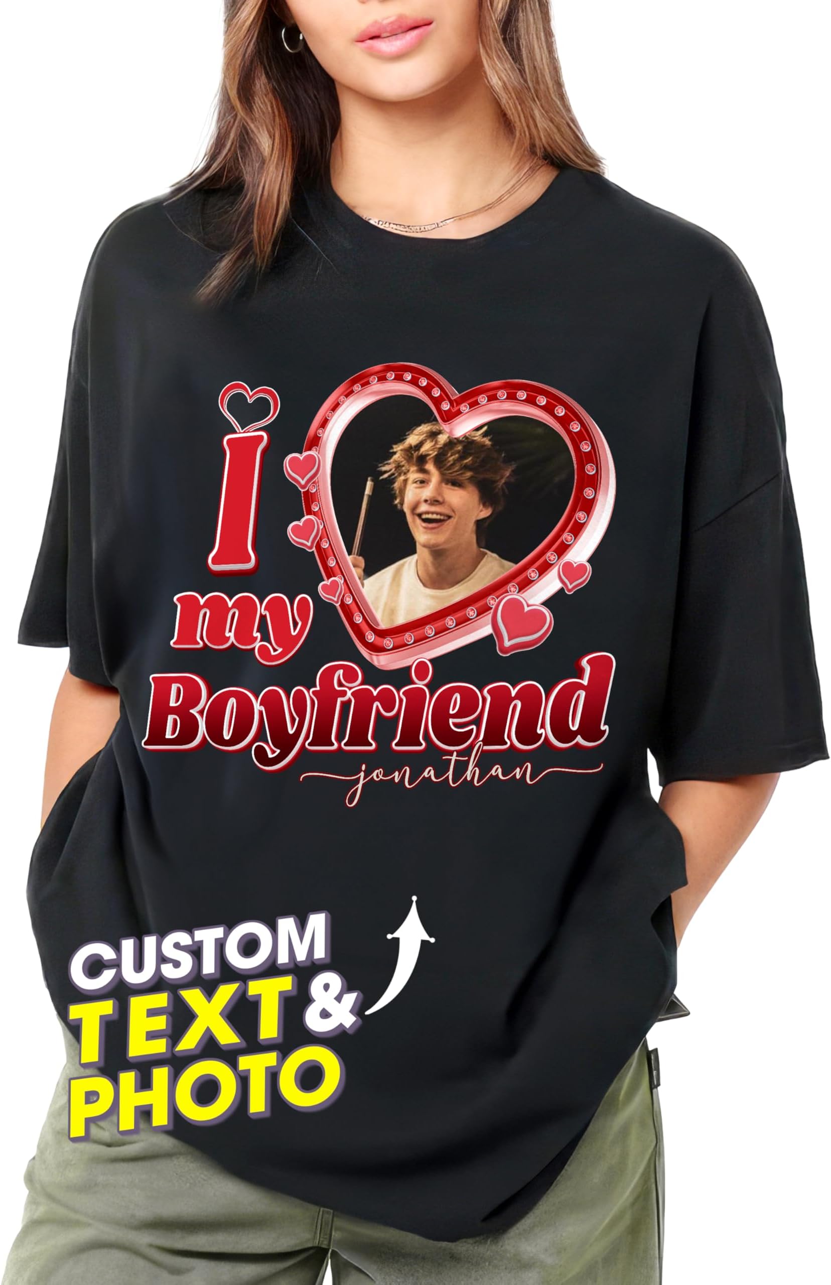 Custom Your Own Bootleg Rap Tee Custom Girlfriend Face Shirt for Boyfriend Vintage Birthday Valentine Shirt