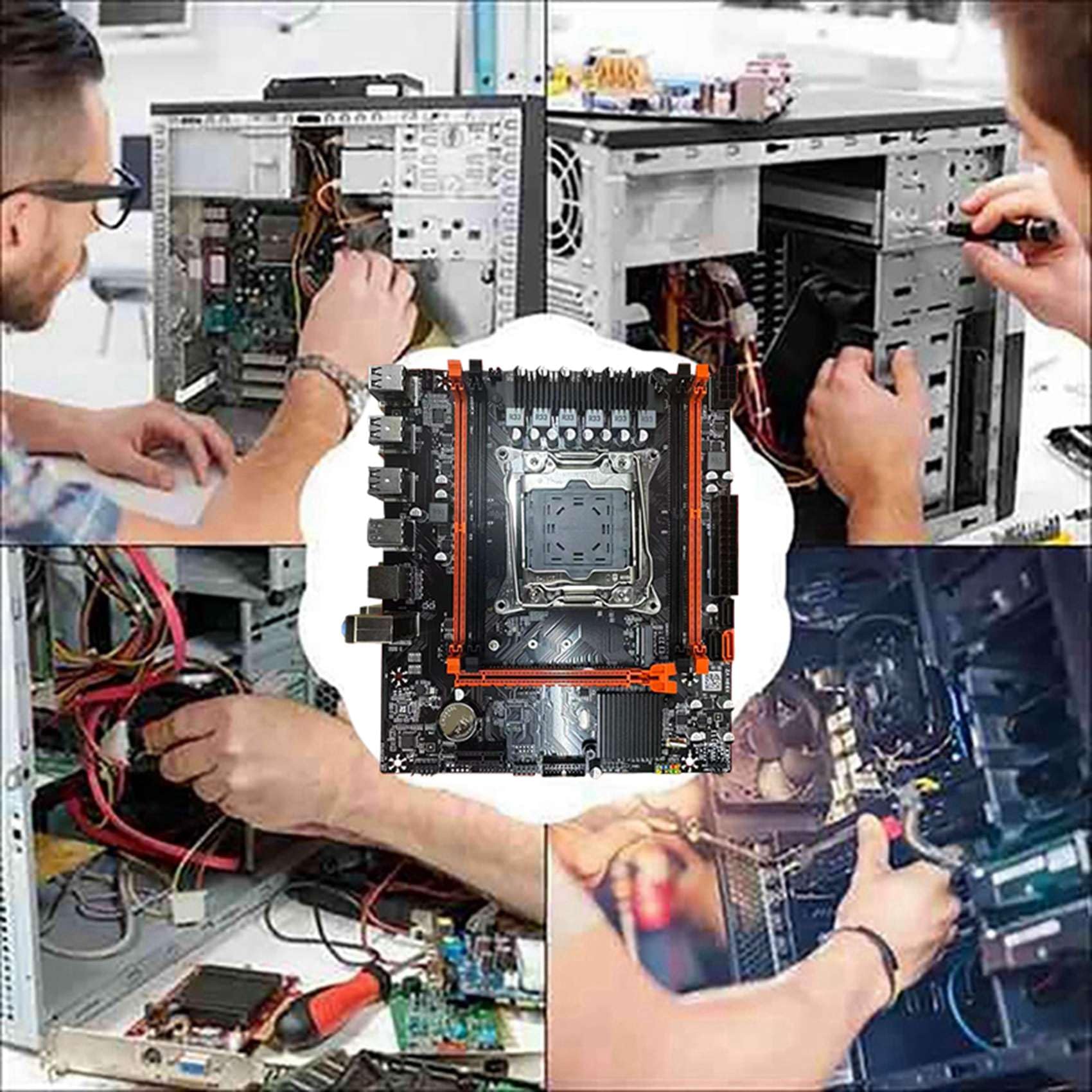 M. 2 PCIE SATA3.0 X99H płyta główna do komputerów stacjonarnych + procesor E5 2678 V3 B85 LGA2011-3 4X DDR4 REG ECC RAM gniazda X99 płyta główna do gier