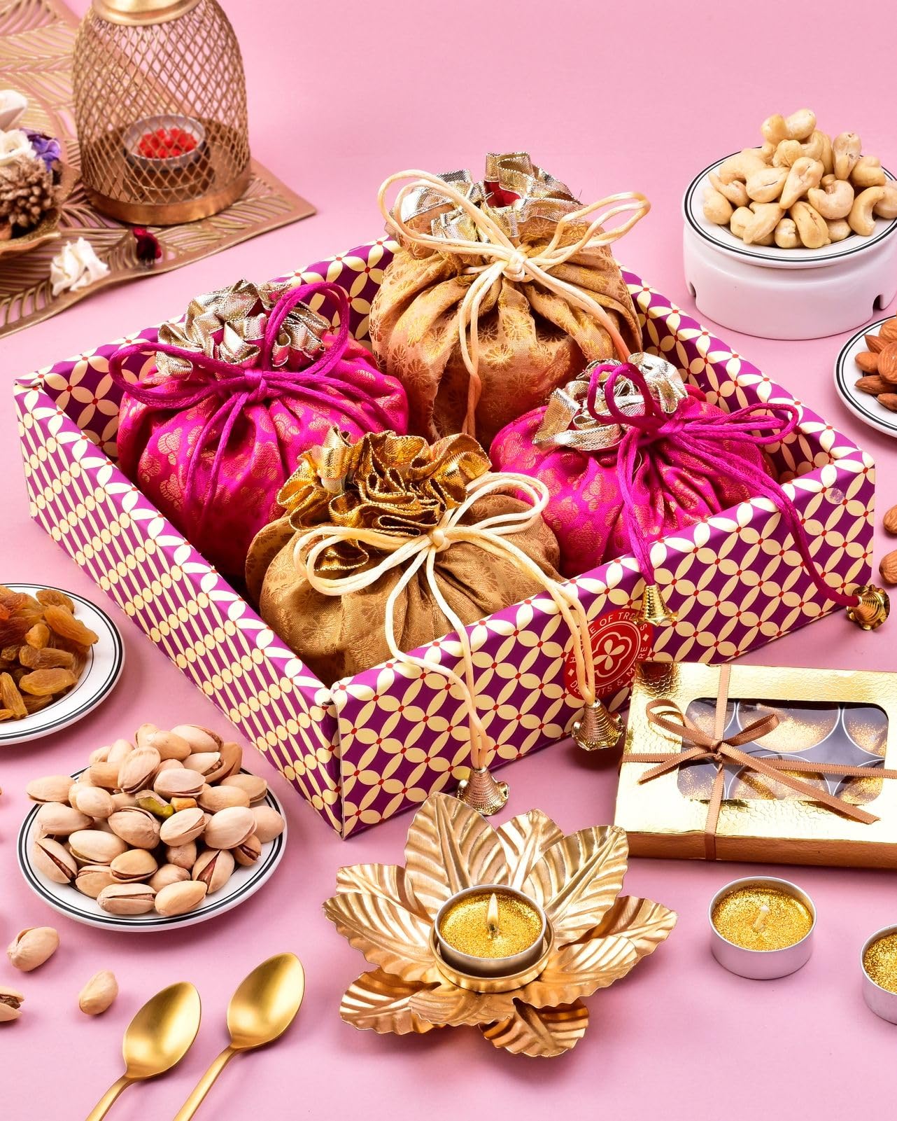 Hyperfoods Dry Fruits Gift Pack for Diwali | Mixed Dry Fruits Combo Pack with Potli | Roasted Dry Fruits Gift Box | Diwali Dry Fruits Combo | Nuts and Dry Fruits Hamper Tray (B0DJBGT96W) Amazon Price History, Amazon Price Tracker
