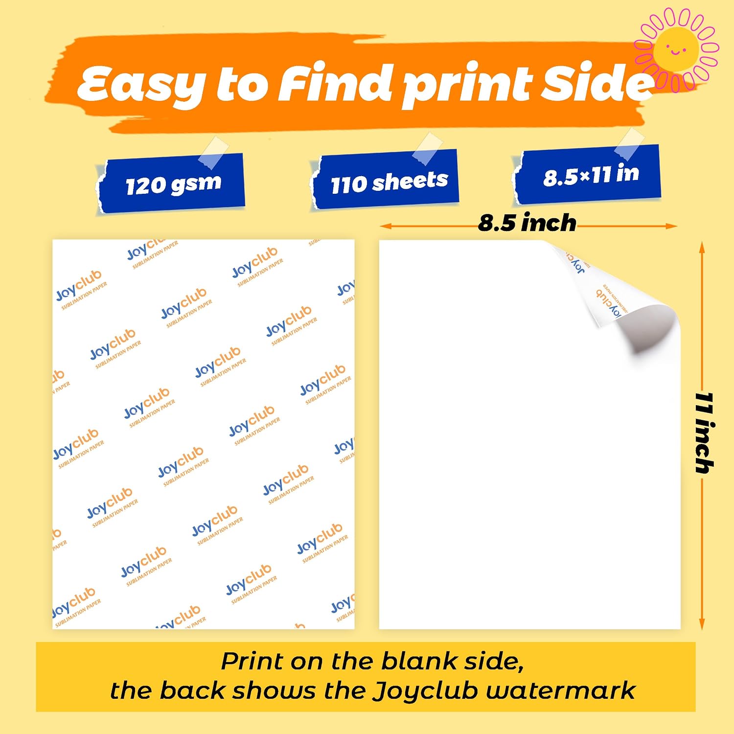 Joyclub Bundle of Sublimation Paper 8.5x11 Inch 110 Sheets and 40 Pieces Sublimation Blanks Canvas Tote Bags image 4