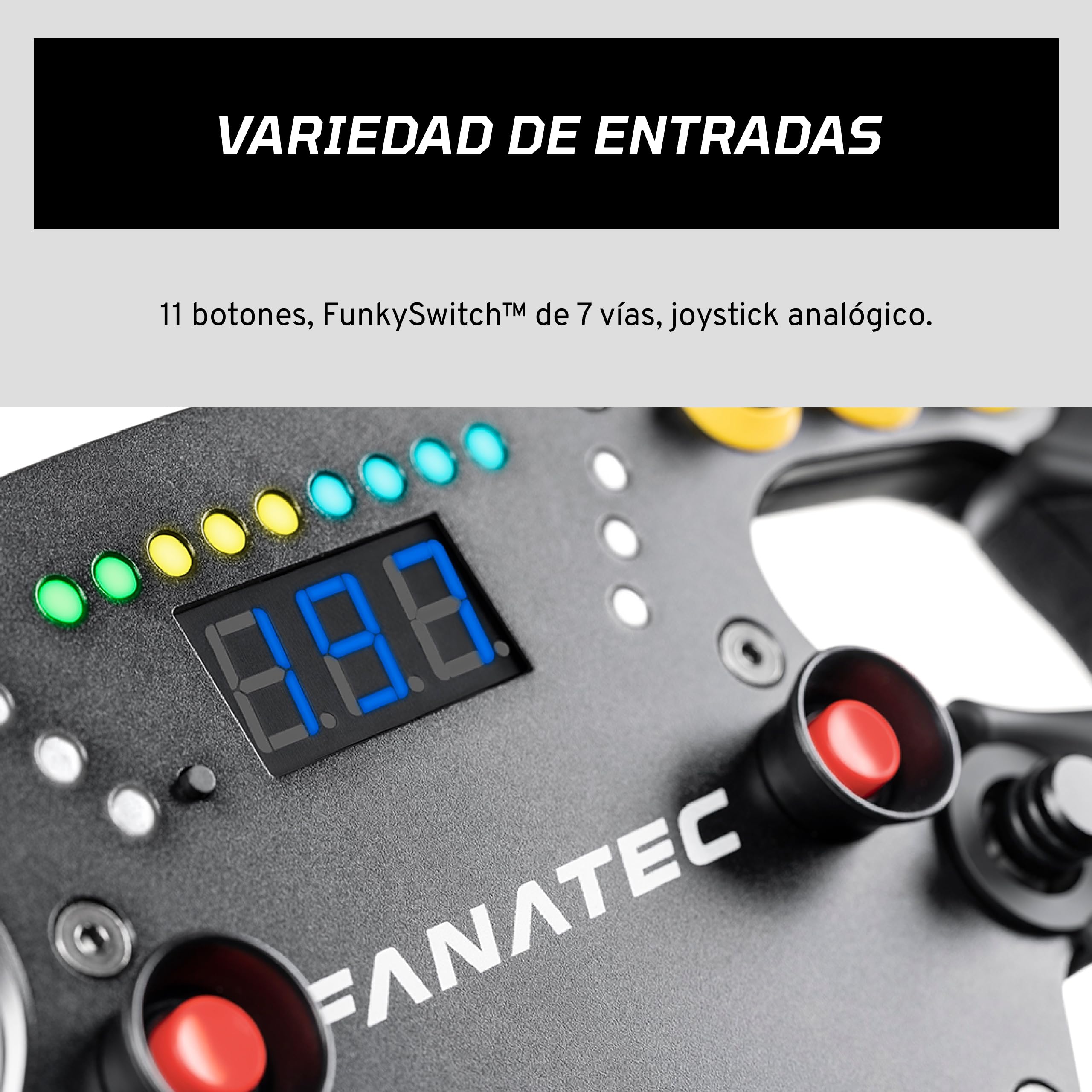 Fanatec Sim Racing ClubSport F1 Esports V2 Volante – Producto con Licencia Oficial de Fórmula 1™, Empuñaduras de Alcantara, Pantalla LED, levas Magnéticas, Motores de Vibración Integrados – PC