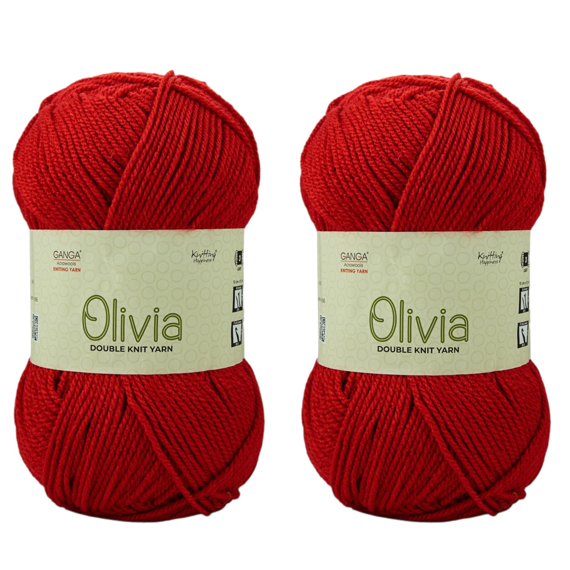 Ganga Acrowools Olivia Yarn - Maroon (2 Balls) -26 Ganga Acrowools Olivia Yarn - Maroon (2 Balls) -26