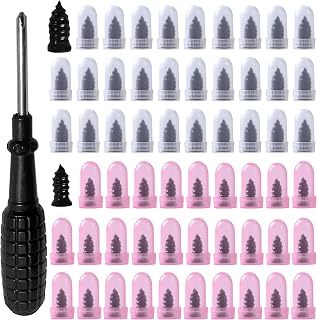 40 PCS Tire Repair Rubber Nail,Vacuum Tire Repair Kits Spiral Rubber Screws,Fast Self-Service Tool for Car,Truck, Motorcycle,Tractor Tire Puncture Repair.