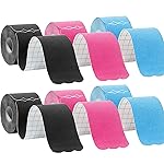Kinesiology Tape Pro Athletic Sports Waterproof Breathable Latex Free Tape for Ankle Wrists Knees Elastic Running Tennis Swimming Football Sports Activities Tapes (6 Pack, Mixed Color)
