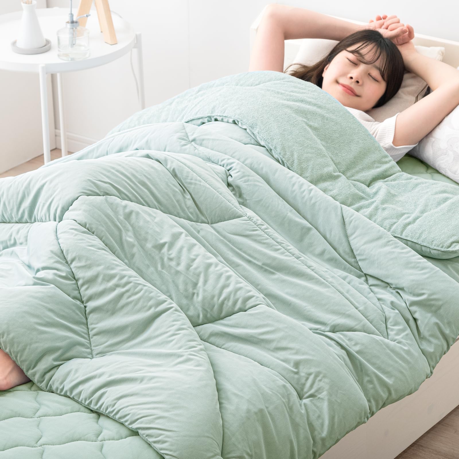 夏は1枚・冬は重ね掛けでオールシーズン大活躍♪❤高身長も足元スッポリ❣掛け布団 BAKUNE Comforter Cool / 夏用肌掛け布団_25SS | TENTIAL