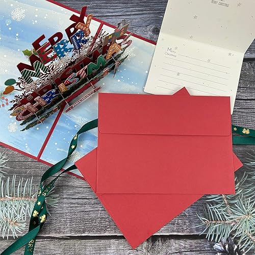 Miniatura 4 de YINUOYOUJIA 50 paquetes de sobres A7 para invitación, sobres 5x7 para tarjetas - autoadhesivos, solapa cuadrada, ideales para boda, baby shower,