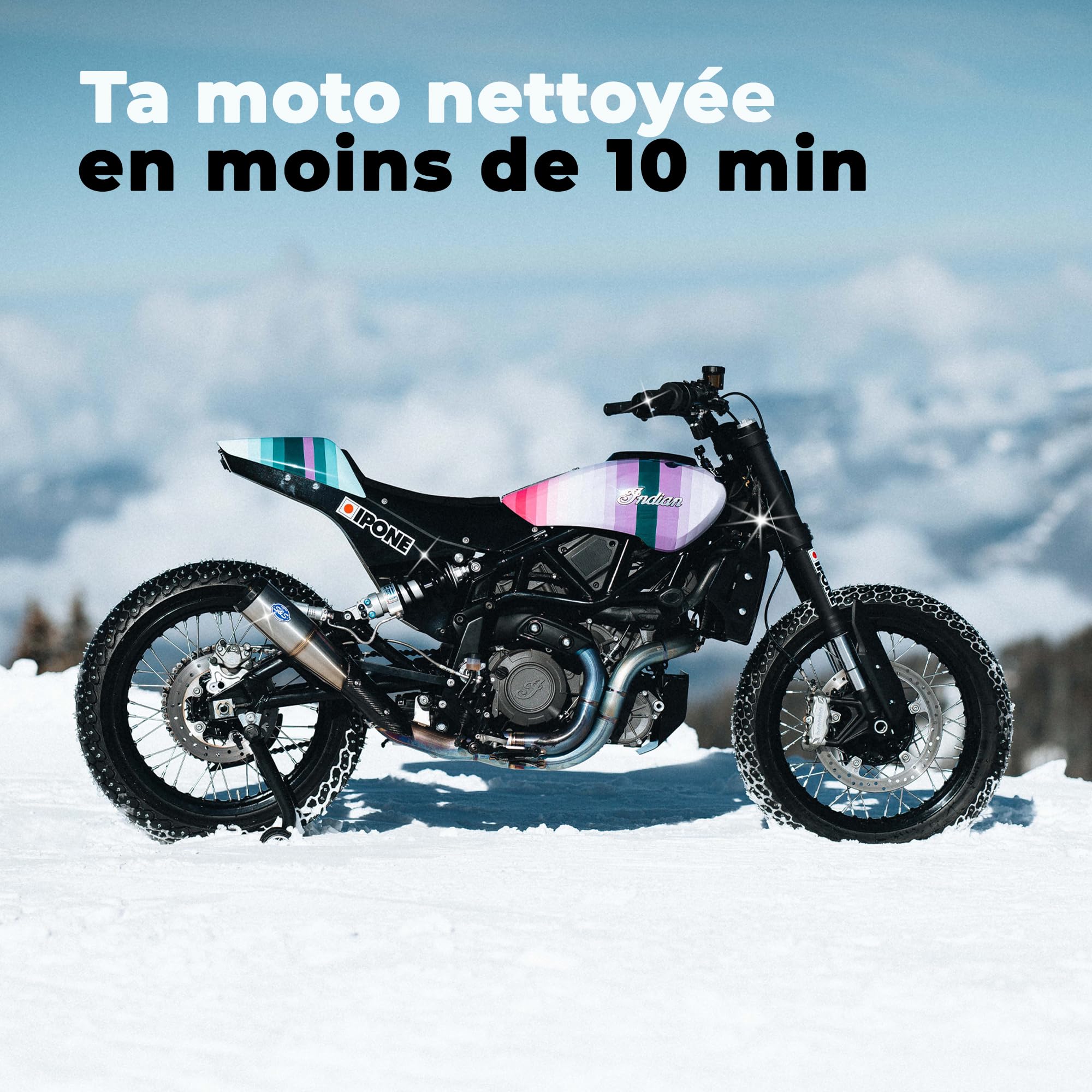 IPONE - Nettoyant Moto Multi Surfaces - Moto Wash – Formule Ultra Puissante - Ne Laisse pas de Trace – Enlève Tous Types de Salissures - Agit en 2 Minutes - Effet Moussant Ultra Rapide – 5L
