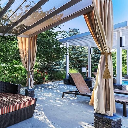 Miniatura 5 de Lazos de cortina para cortinas, alzapaños de cortina boho para exteriores y el hogar, alzapaños de cortina rústicos, cuerda de algodón de macramé (6