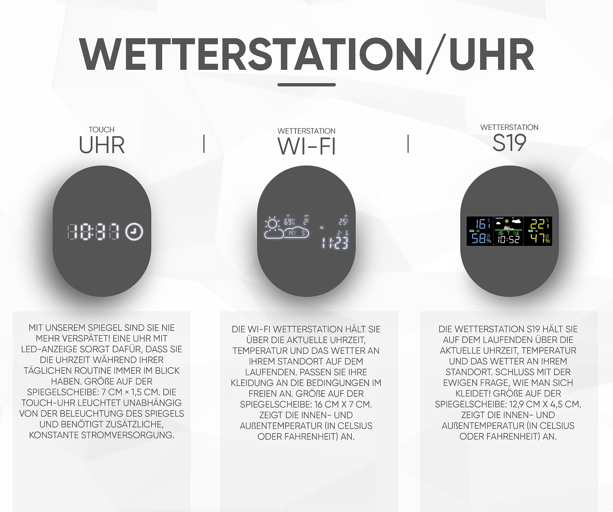 Artforma Badspiegel mit Beleuchtung - Led Spiegel Bad - 120x70 - Badezimmerspiegel Nach Maß - auf Individuelle Bestellung Gefertigt - Modernes Design - Ohne Rahmen