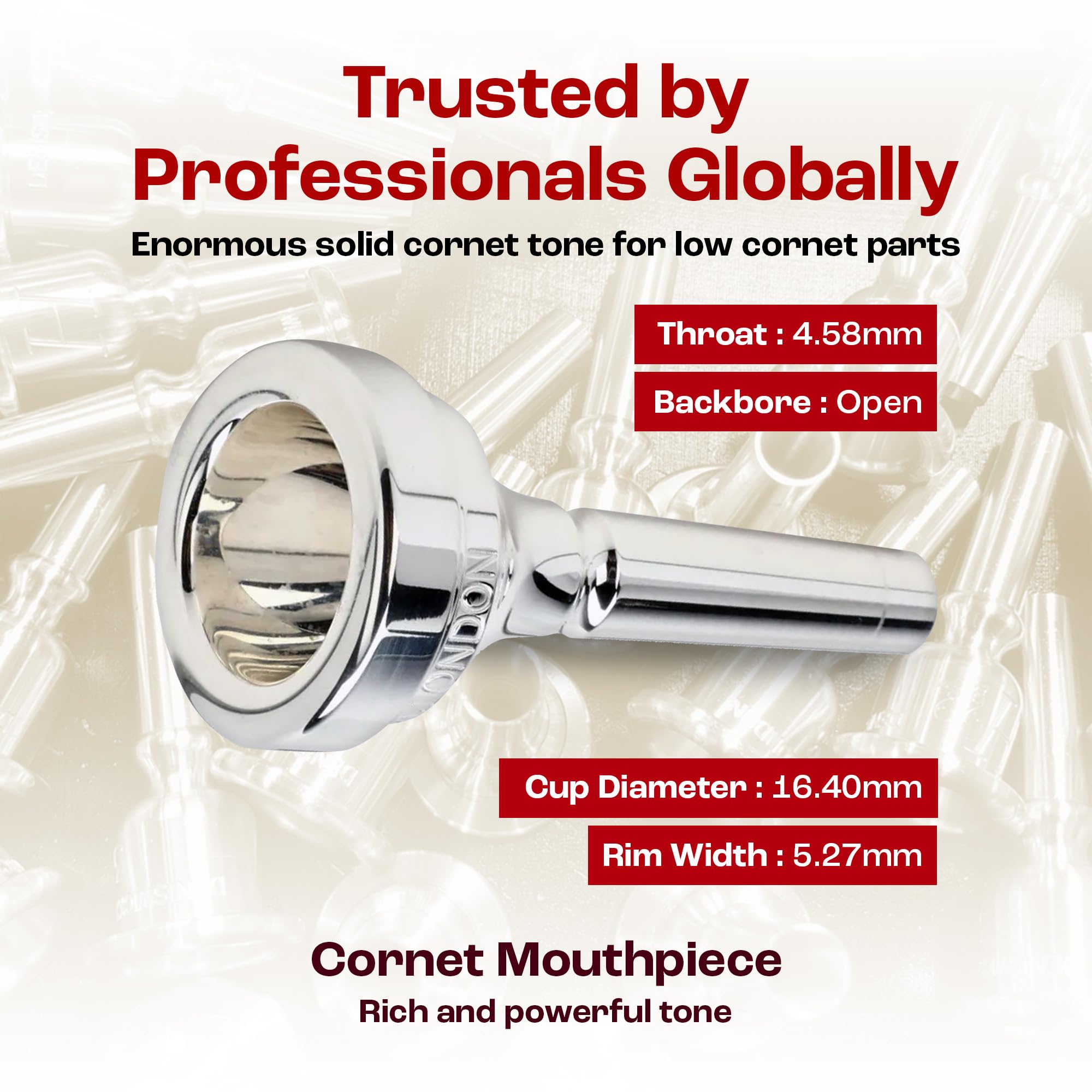 Denis Wick 4 Silver-Plated Cornet Mouthpiece : Amazon.ca: Musical