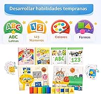 Vista 7 de TOYVENTIVE Libros educativos, tarjetas flash y rompecabezas: regalos de cumpleaños para niños de 1, 2, 3 y 4 años, juguetes de aprendizaje