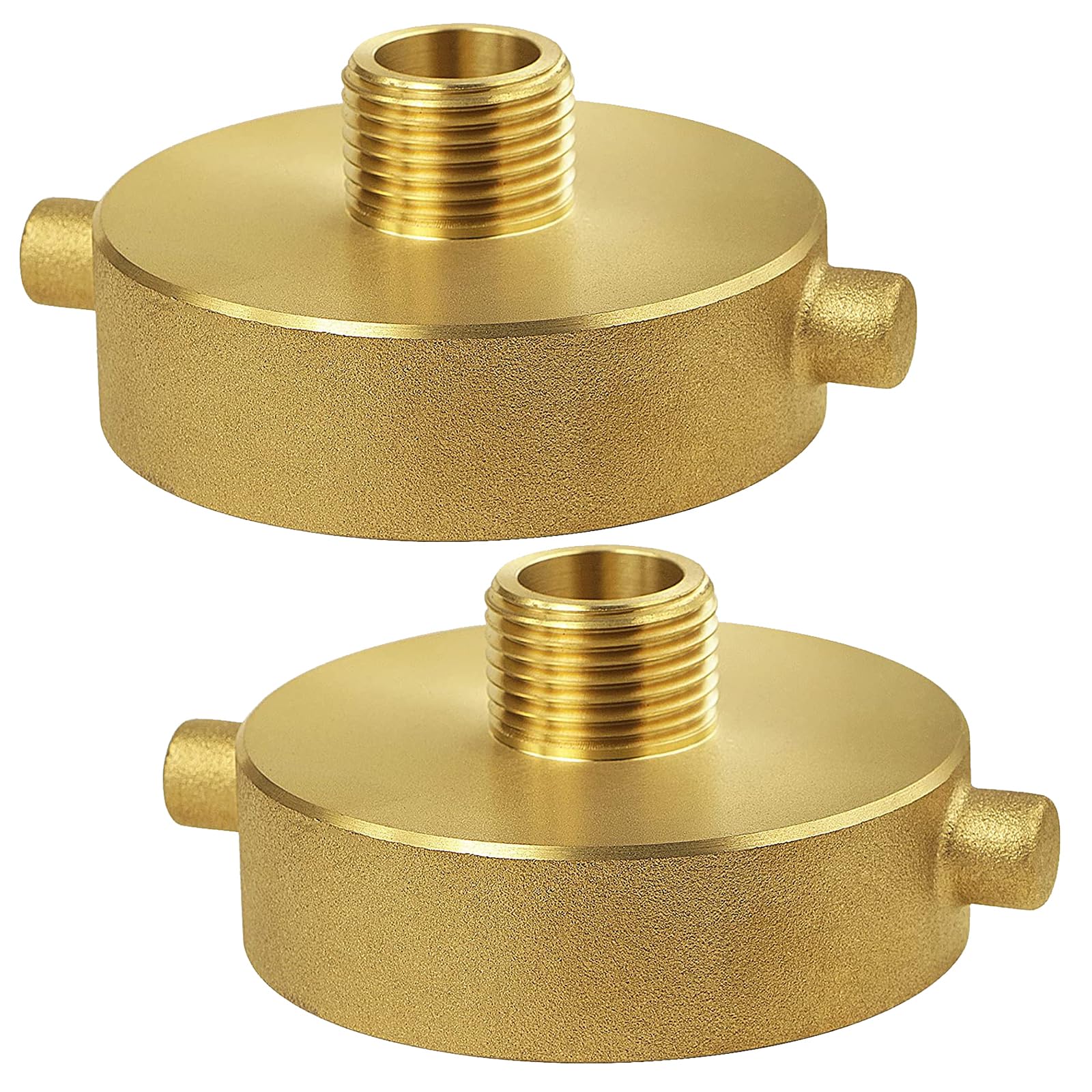 Adaptador de boca de incendios de latón de 2-1/2 pulgadas NST (NH) hembra x 3/4 pulgadas GHT macho manguera de jardín equipo de incendios de latón – Adaptador de manguera de hidrante con pasador para
