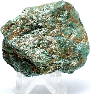 Amazon.com: 180ct 44mm Sparkling Green Orange Fuchsite Mica Crystal ...