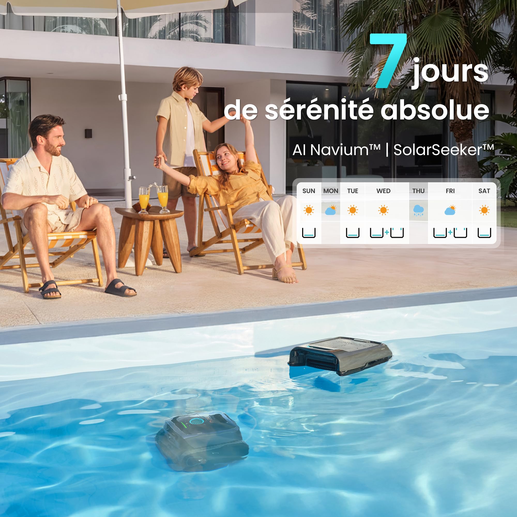 AIPER (2026) Experten Duo: Poolroboter Scuba V3 & EcoSurfer S2, 360° Reinigung von oben nach unten, automatische Wartung 7 Tage, 10 x schnellere Reinigung mit AI-Patrol, Wasserpflege