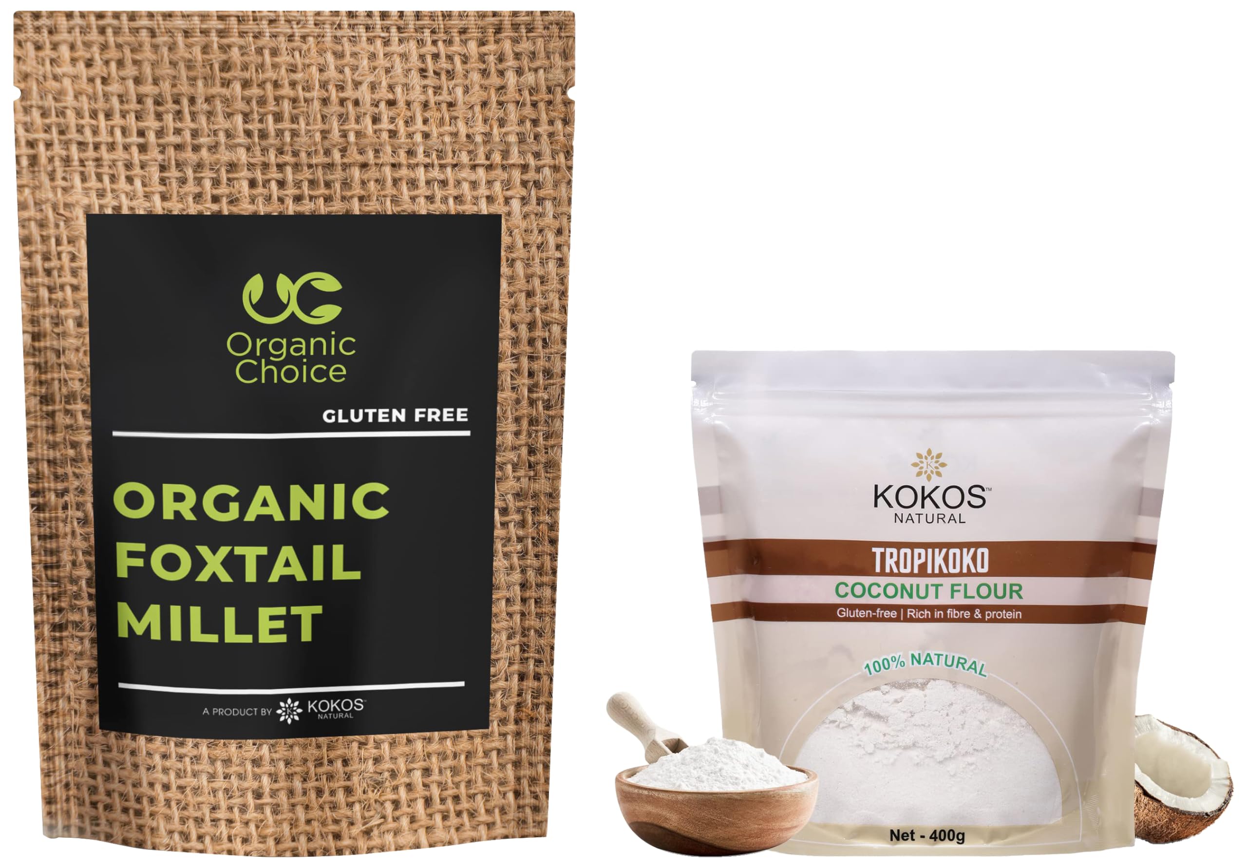 Kokos Natural - Foxtail Millet 750g, Coconut Flour Pouch 400 g - Total 1150 Gm (B0CMXG1KMD) Amazon Price History, Amazon Price Tracker