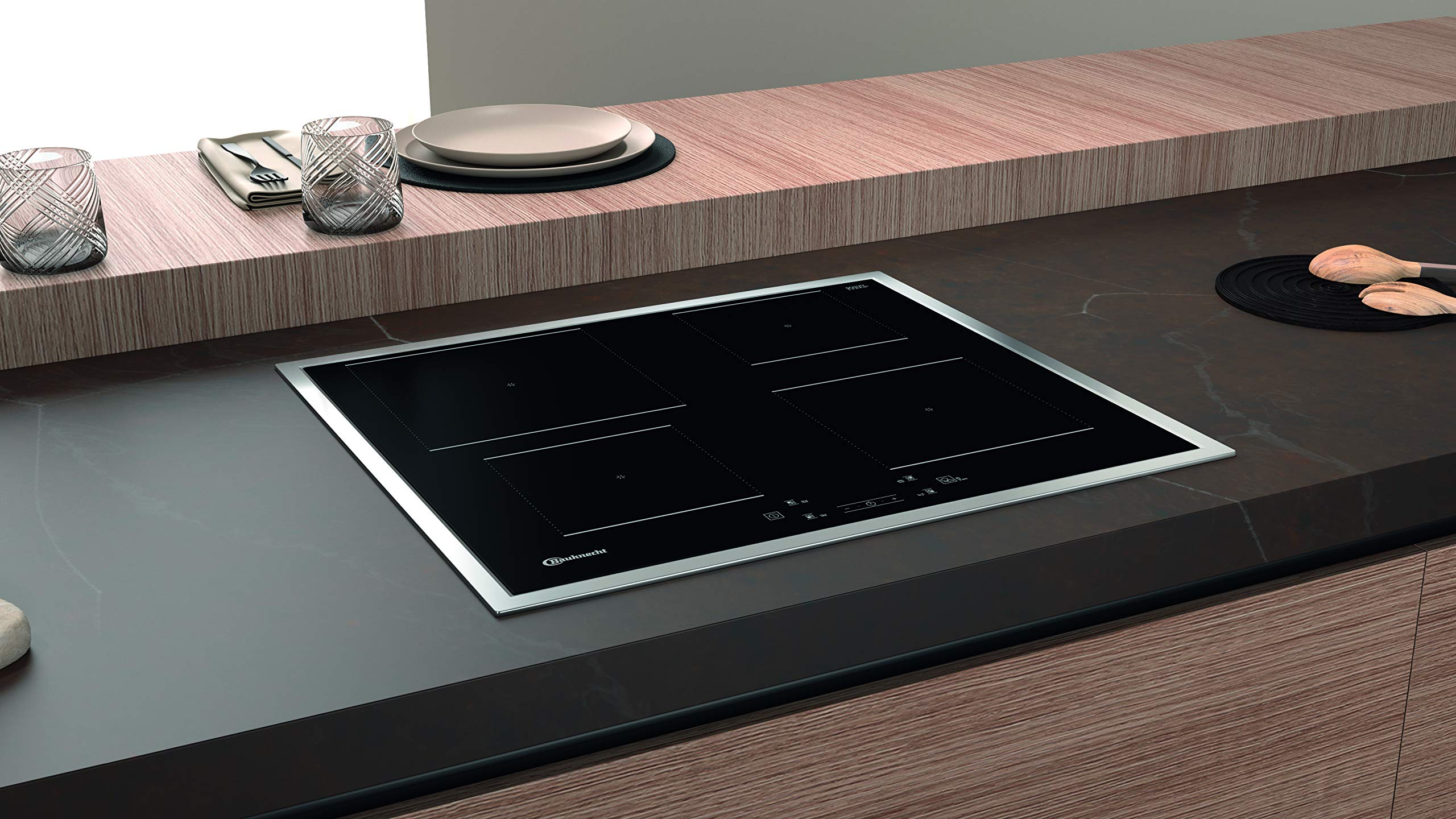 Bauknecht Induktions-Kochfeld BQ 2760S FT / Booster/ Touch Control /Simmer-Funktion / Restwärmeanzeige/ flacher Edelstahl-Rahmen