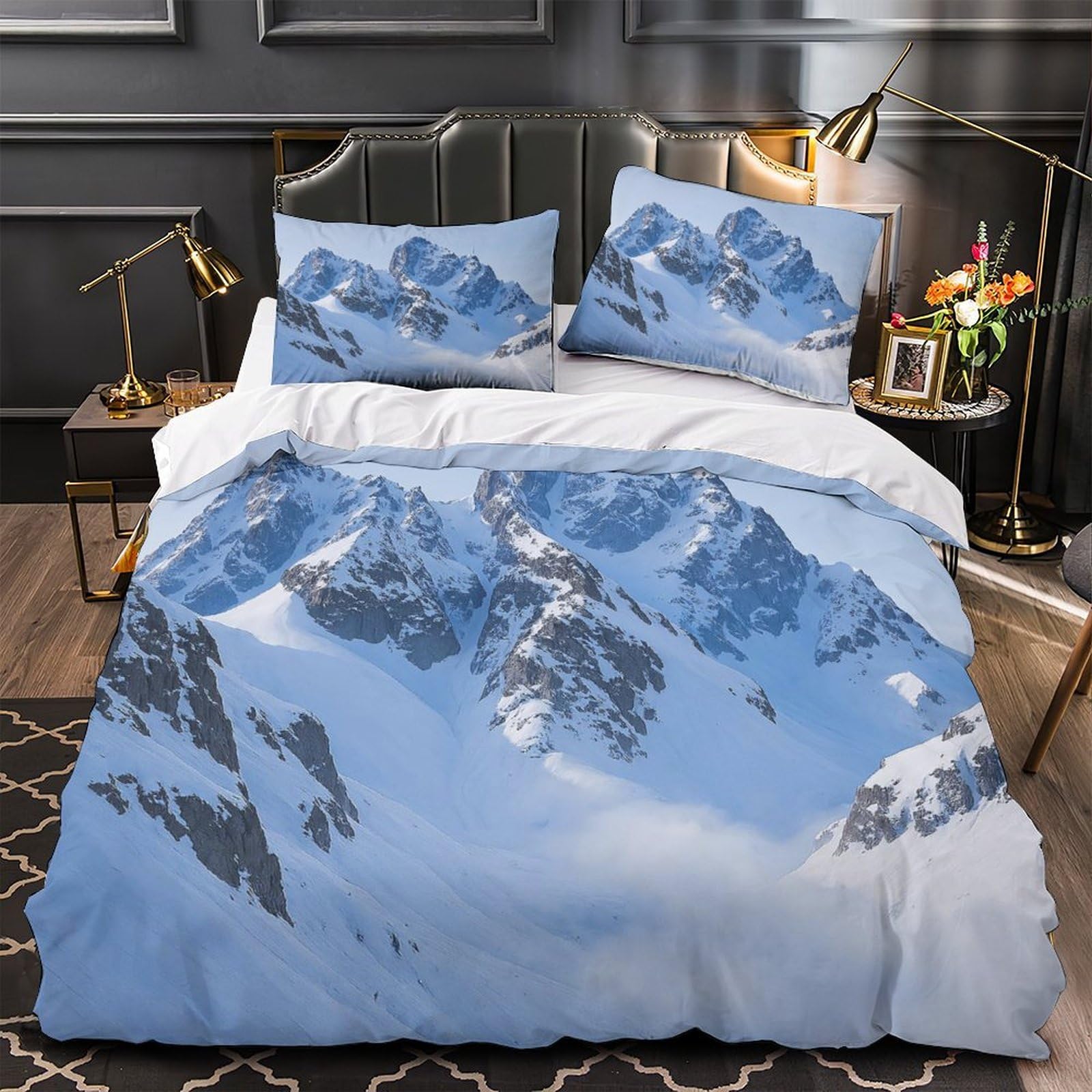Parure de Lit Ultra Douce et Résistante en Microfibre à Motif 3D Premium