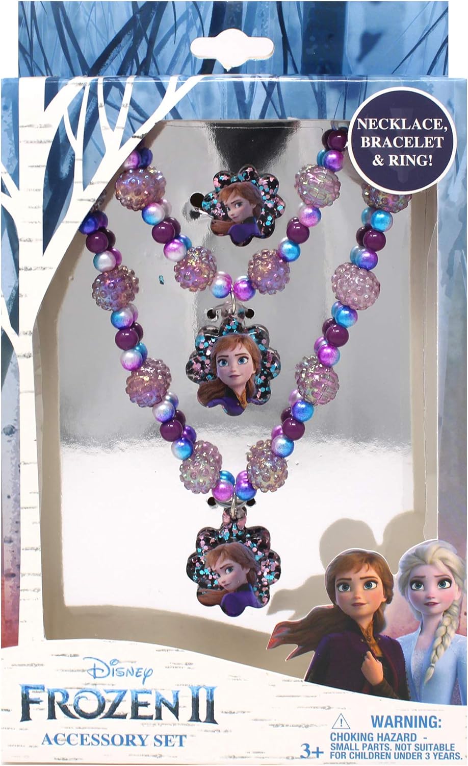 LUV HER Girls Jewelry Set - Dress Up Toy Jewelry Box Set with Bead Necklaces, Bracelets, and Rings - Frozen Play Accessories - Ages 3+