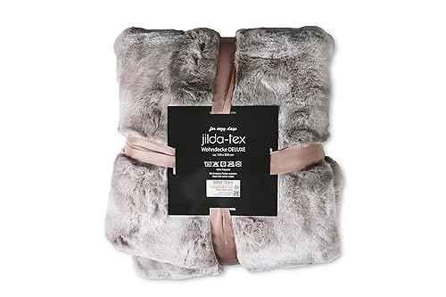 Wohn- Kuscheldecke Felloptik Rabbit Deluxe 750 GSM 150x200 cm Kunst-Felldecke