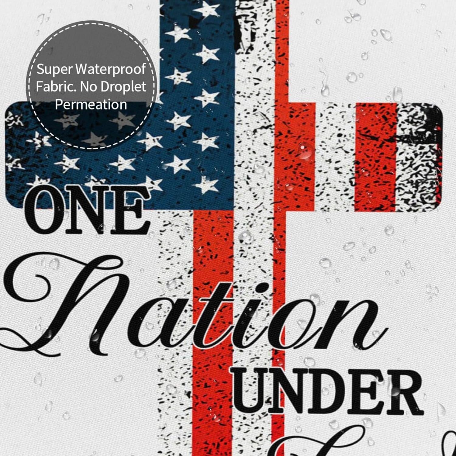 Memorial Day 4th of July Independence Day Shower Curtain, Waterproof Shower Curtains and Polyester Bath Curtain for Bathroom, Shower Curtain Set with 12 Hooks, Machine Washable, 60 X 72 Inch Plastic