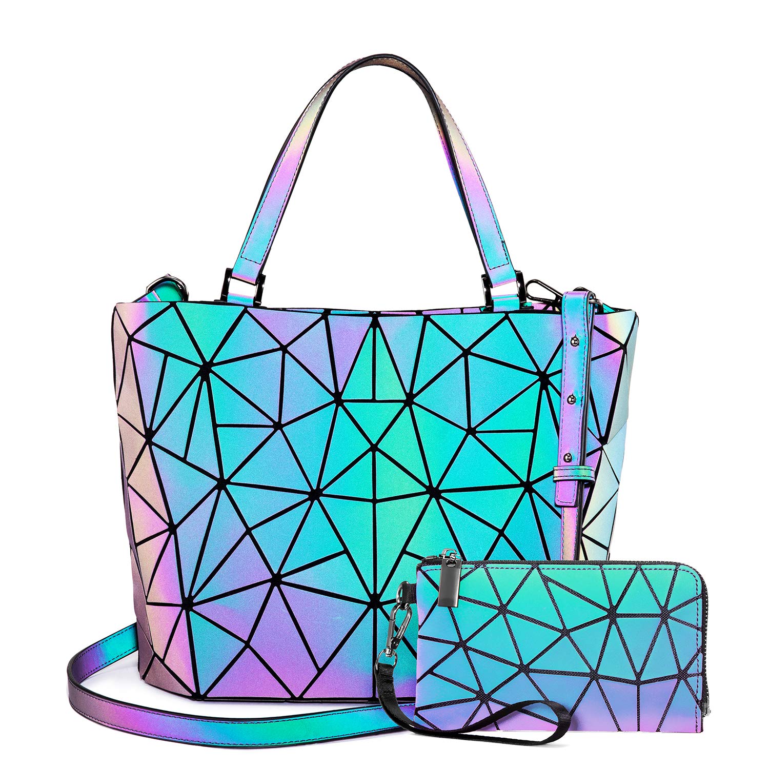 Waist Bag Women OLOEY Women's Geometric Luminous Purses And