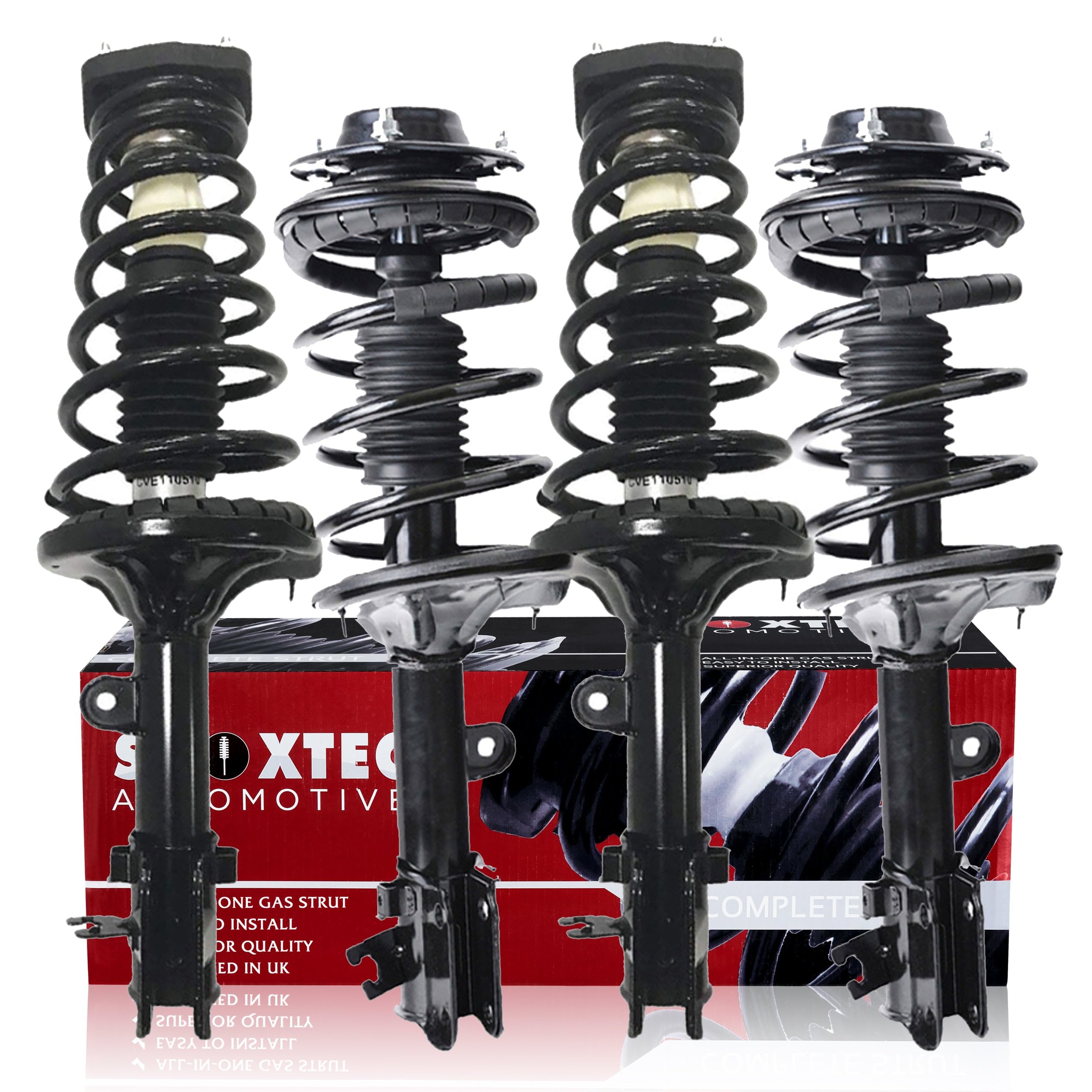 Shoxtec Full Set Complete Struts Assembly Replacement for 2005-2009 Hyundai Tucson 2005-2010 Kia Sportage Coil Spring Shock Absorber Kits Repl. 172222 172221 172219 172220