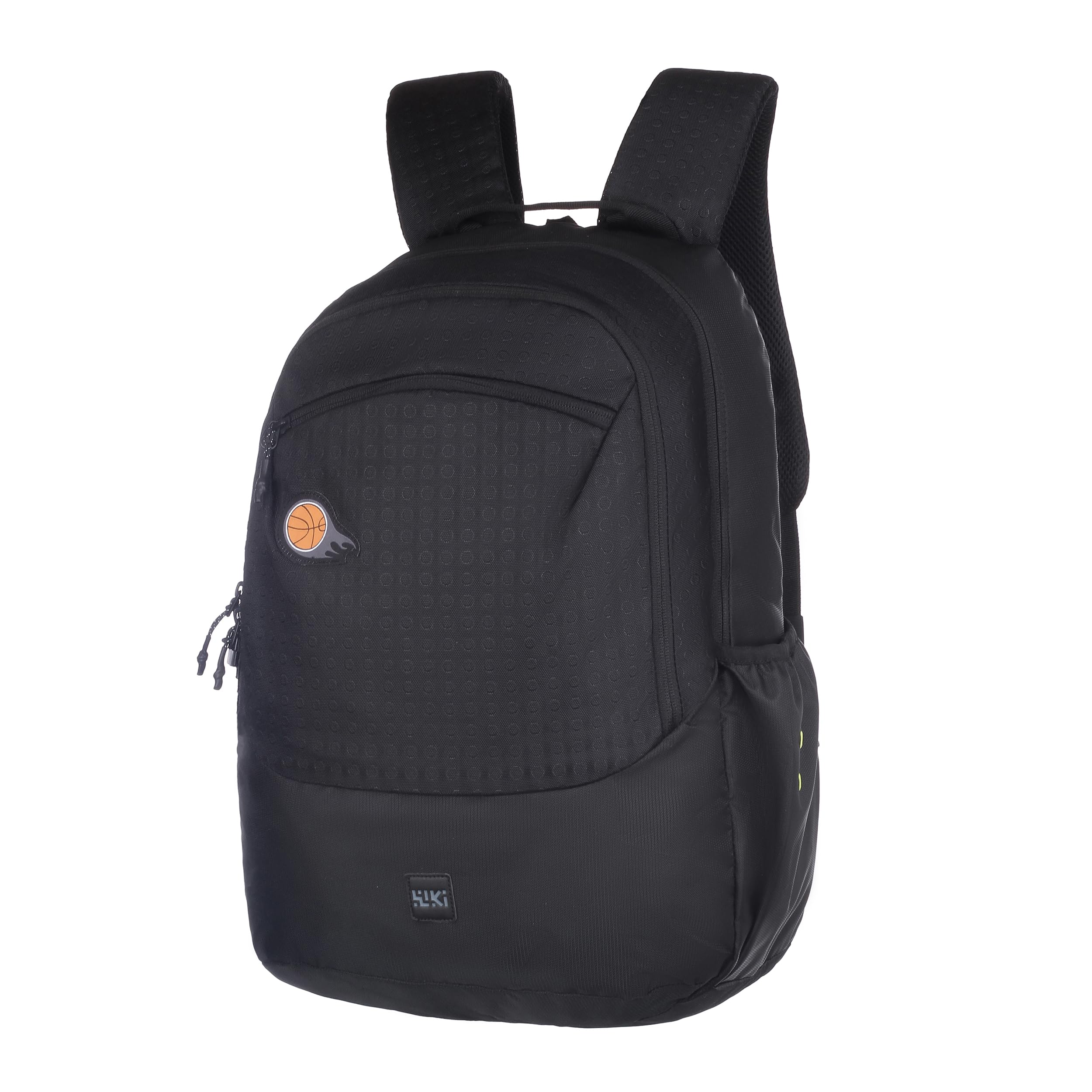 Wildcraft Nylon backpack Multi compartments, front pocket, bottle holder, School bags College bag for women and men, Ideal for school, college, office & travel 13520(Wiki_2 Dot_3D Black)
