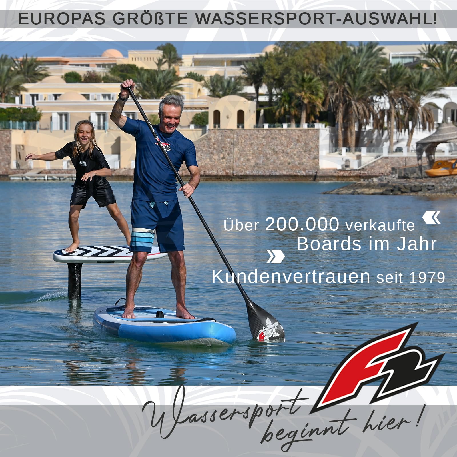 F2 Marken Stand Up Paddle Board Ocean SUP Zubehörpaket wählbar, SUP Board aufblasbar, Inflatable Paddel Board, Kajakpaddel, Kajak Sitz, Paddling Board mit Zubehör, Paddelbrett