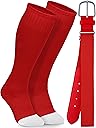 Gnodio Baseball Socks and Belt Combo Youth Boys Softball Football Socks and Elastic Baseball Belts for Boys Girls