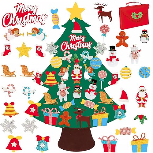 KatchOn, Felt Christmas Tree for Kids Wall - Pack of 25, DIY Christmas Advent Calendar Felt Christmas Tree Advent Calendar, Christmas Countdown