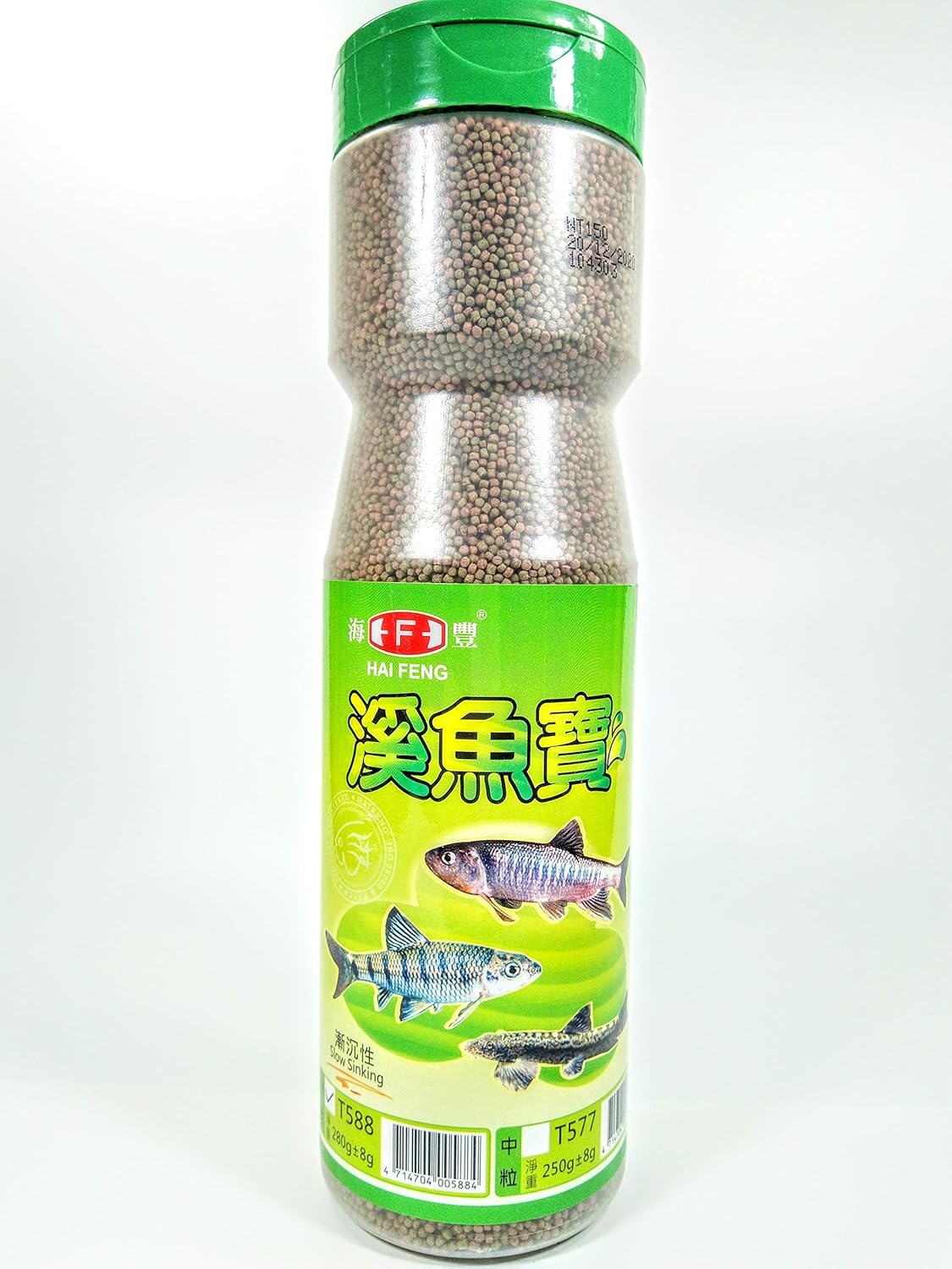 Hai Feng Fish Food 280g for River Fish, Slow Sinking, Small