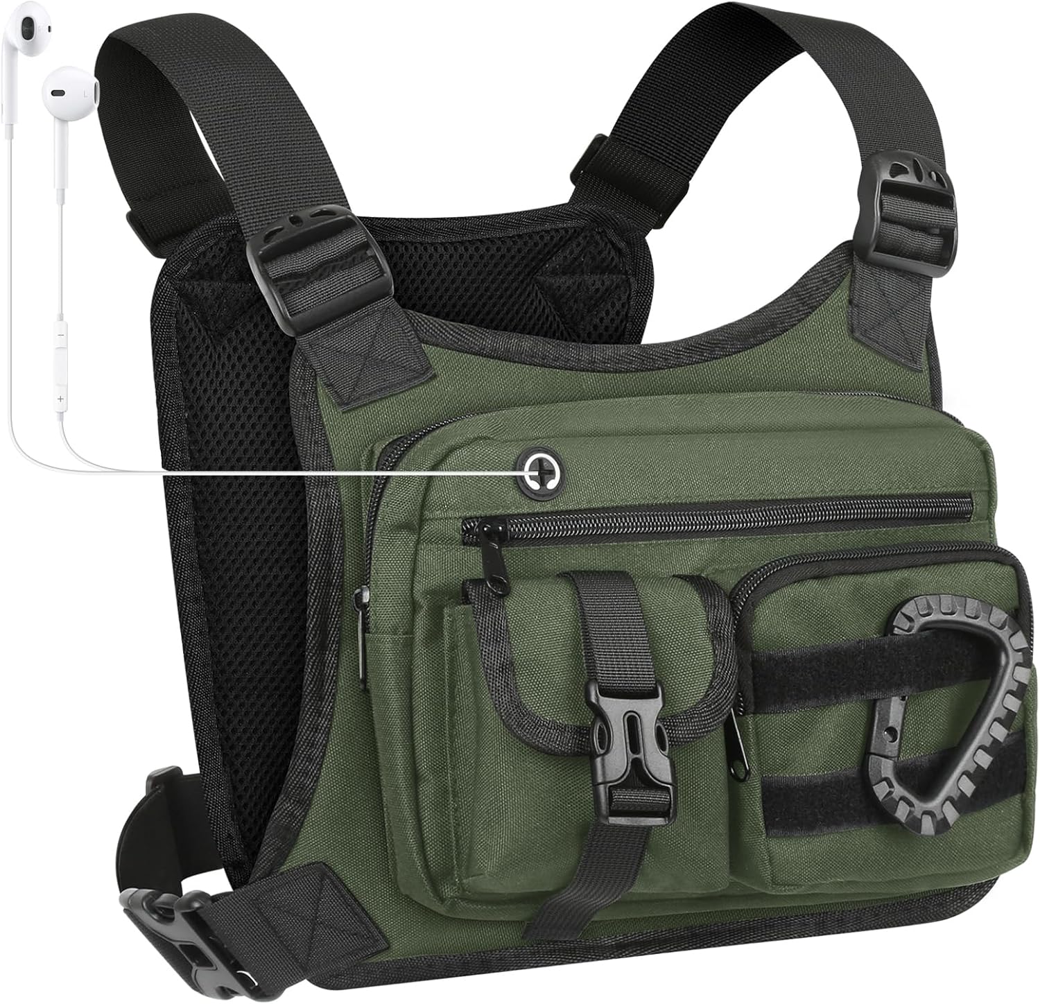 Chest Bag for Men Women, Lightweight Utility Running Chest Pack for Sports with Phone Holder for Sports Workout Jog