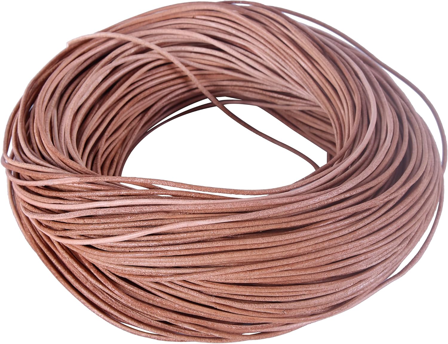 KONMAY 100 Yards Continuous Length Real Leather Cord for Jewellery Making, 1.0mm Black Leather String for Necklaces, Bracelets, Crafting and DIY Projects