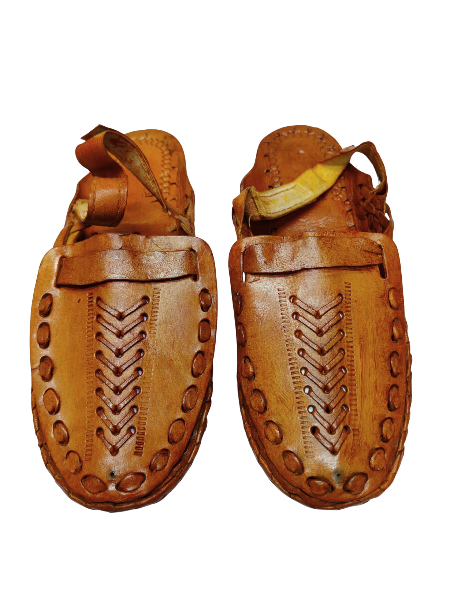 Men's Genuine Leather Kolhapuri Chappal | Handmade Traditional Leather Sandals for Men | Ethnic Casual Footwear | Comfortable Slip-On Kolhapuri Slippers | Tan Brown-picture-55