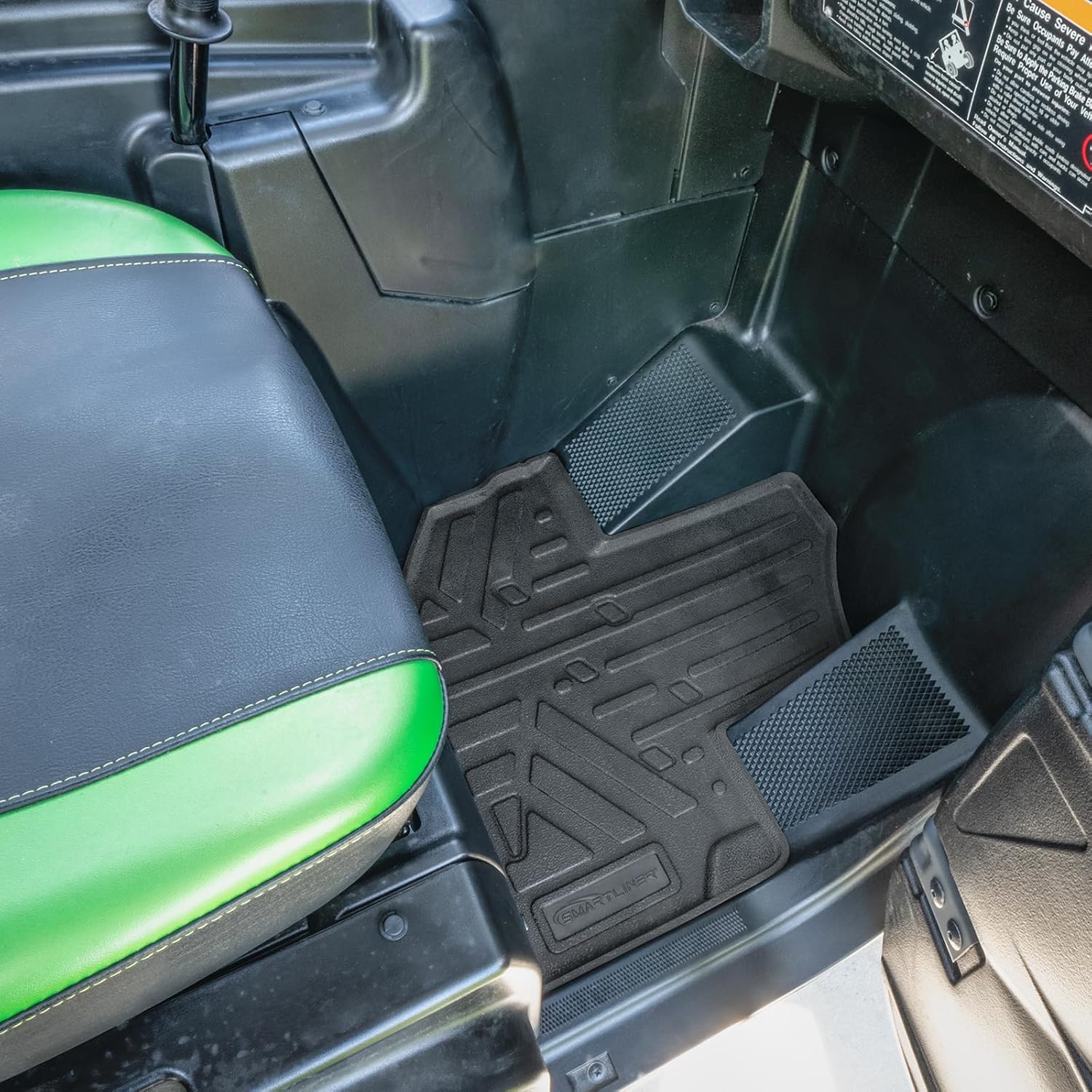 SMARTLINER All Weather Protection Custom Fit 2 Row & Cargo Bed Rugged Rubber Floor Liner Set Compatible with 2020-2025 Kawasaki TERYX