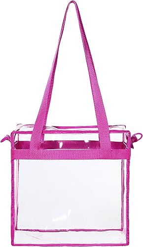 Vista 54 de BAGAIL Bolsas transparentes aprobadas para estadios con cierre de cremallera, bandolera bandolera con correa ajustable Negro