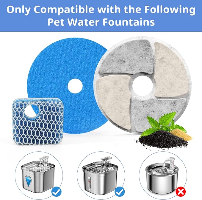 Filtros para Fuente de Agua para Gatos, Pack de 5 Repuestos miniatura 2