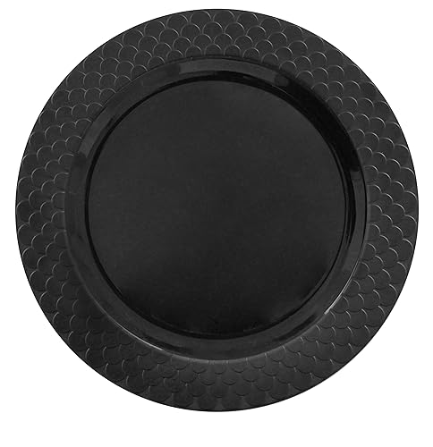 Party Joy - Juego de 50 platos de plástico negro con texto en inglés "I Can't Believe It's Plastic", (50) platos llanos de 10.5 pulgadas, platos de disponible en Yaxa Guatemala