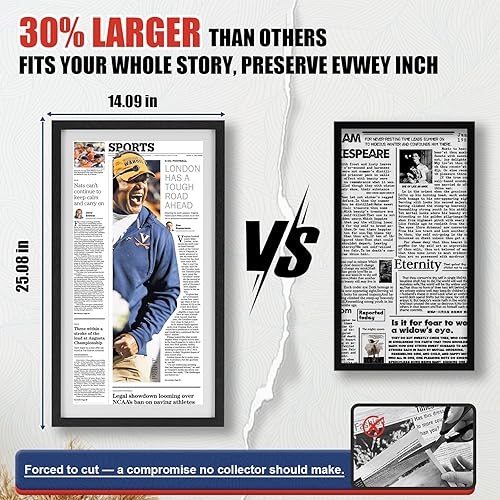 Miniatura 10 de JupDec Estuche de exhibición de béisbol, soporte de béisbol transparente con base de madera, caja de soporte de béisbol con autógrafo para pelota